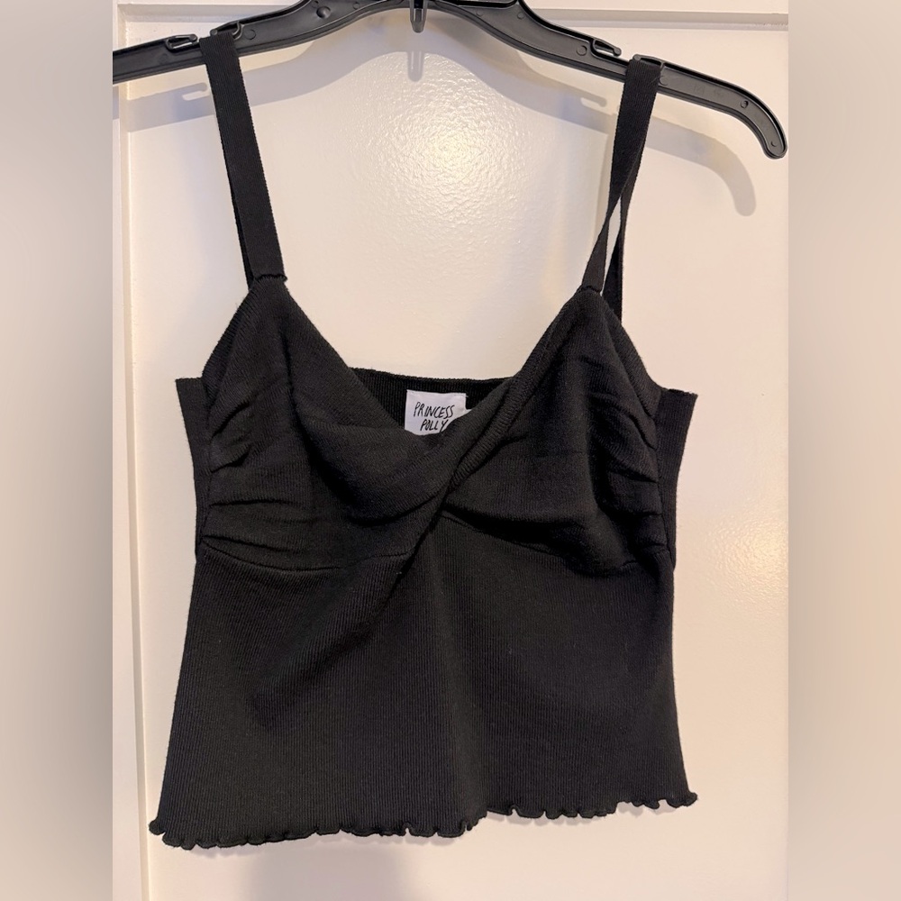 Princess Polly black Dalma twist top